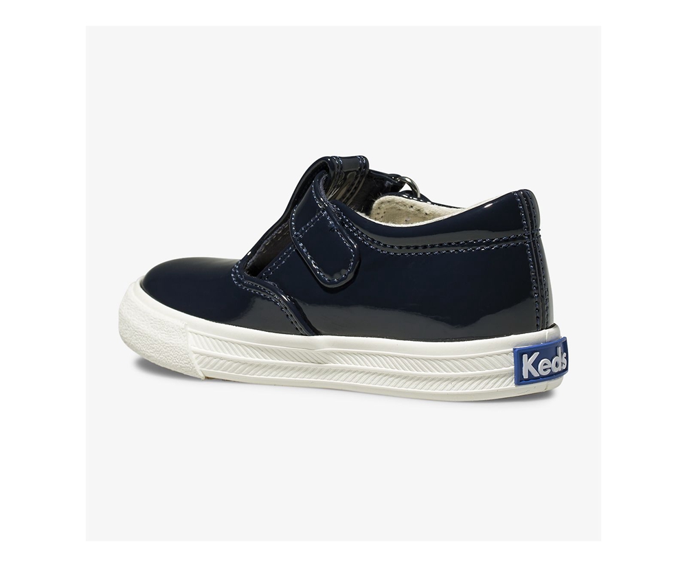 Keds Kids Slip Ons Navy - Daphne Patent - 085AENWQJ